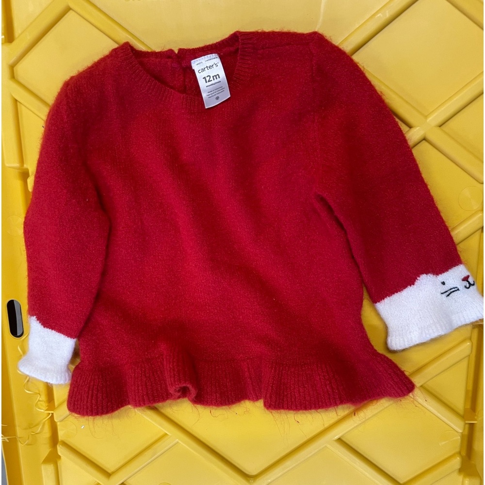 Carters Xmas cat sweater